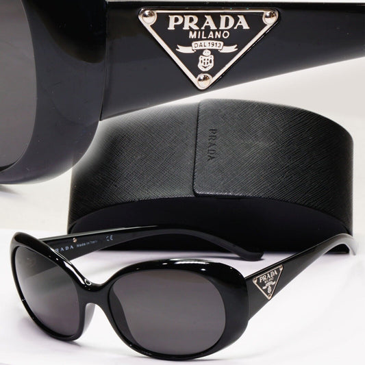 Prada Sunglasses 2010 Triangle Logo Black PR27LS SPR 27L 1AB-3M1 111223