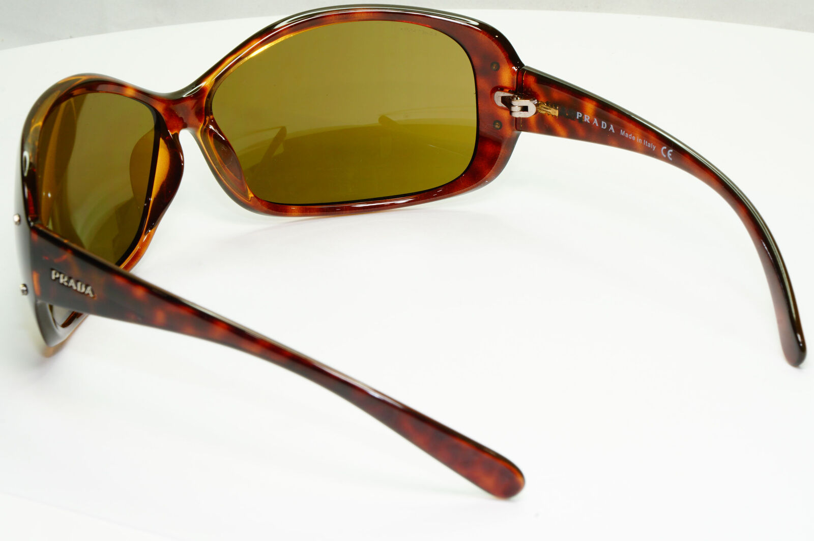 Prada 2005 Vintage Sunglasses Tortoise Brown Wrap PR04FS SPR 04F 2AU-3N1 020822