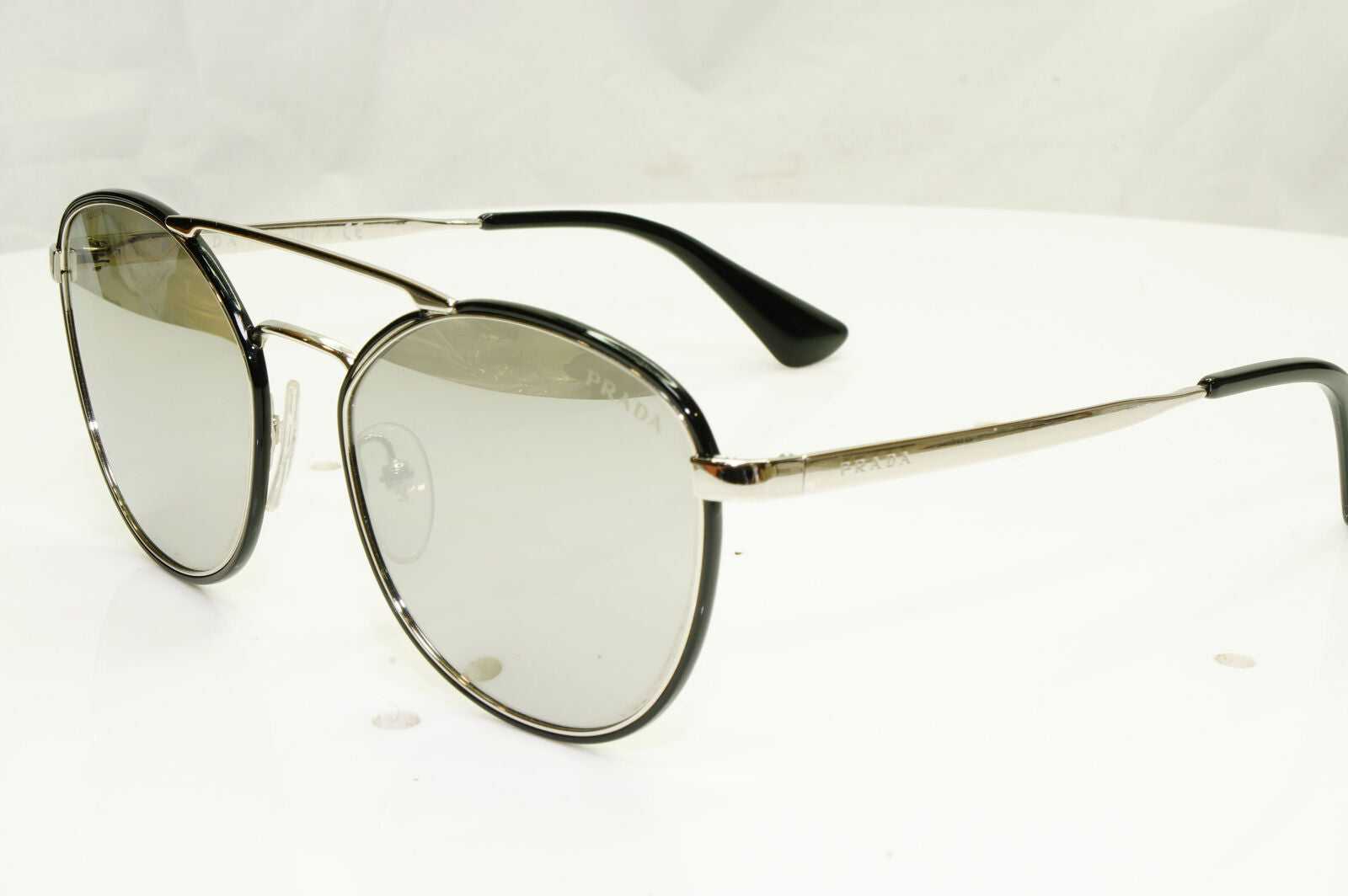 Authentic Prada Womens Mirror Vintage Sunglasses Silver SPR 83T 1AB-2S0 32994