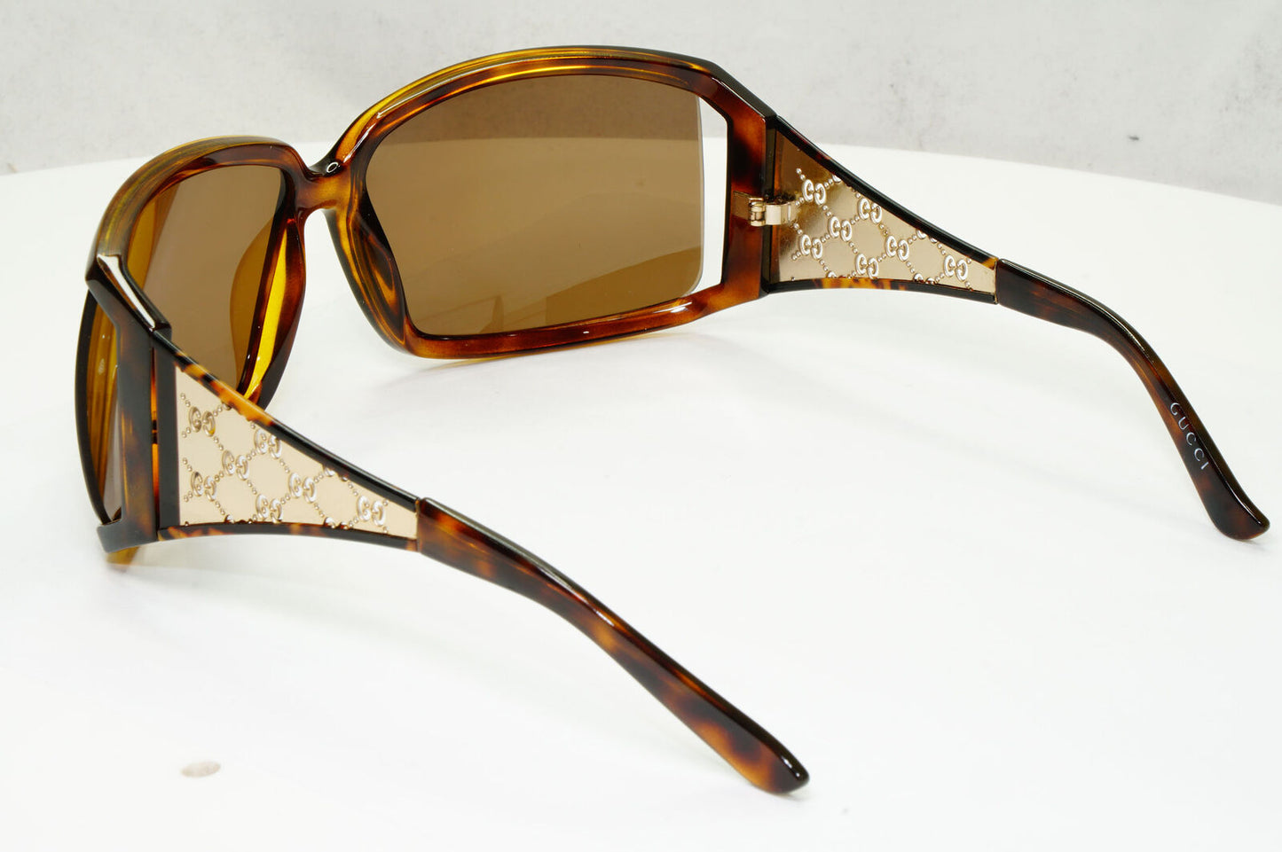 Gucci 2006 Sunglasses Monogram Vintage Gold Brown Square GG 2999/S NHOK1 280323