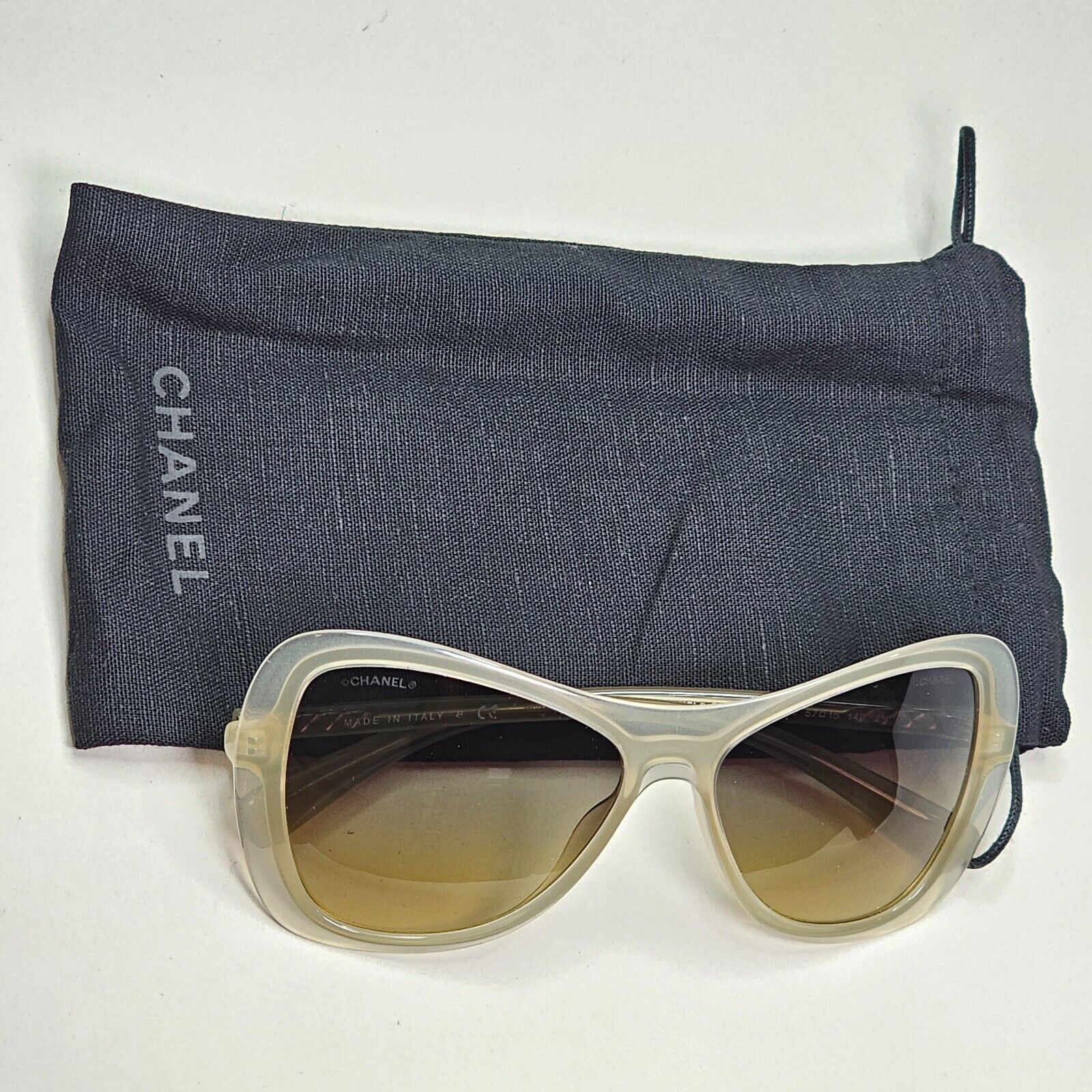 Chanel Sunglasses Olive Green Gradient Square Butterfly 5388 c.1622/L0 57mm