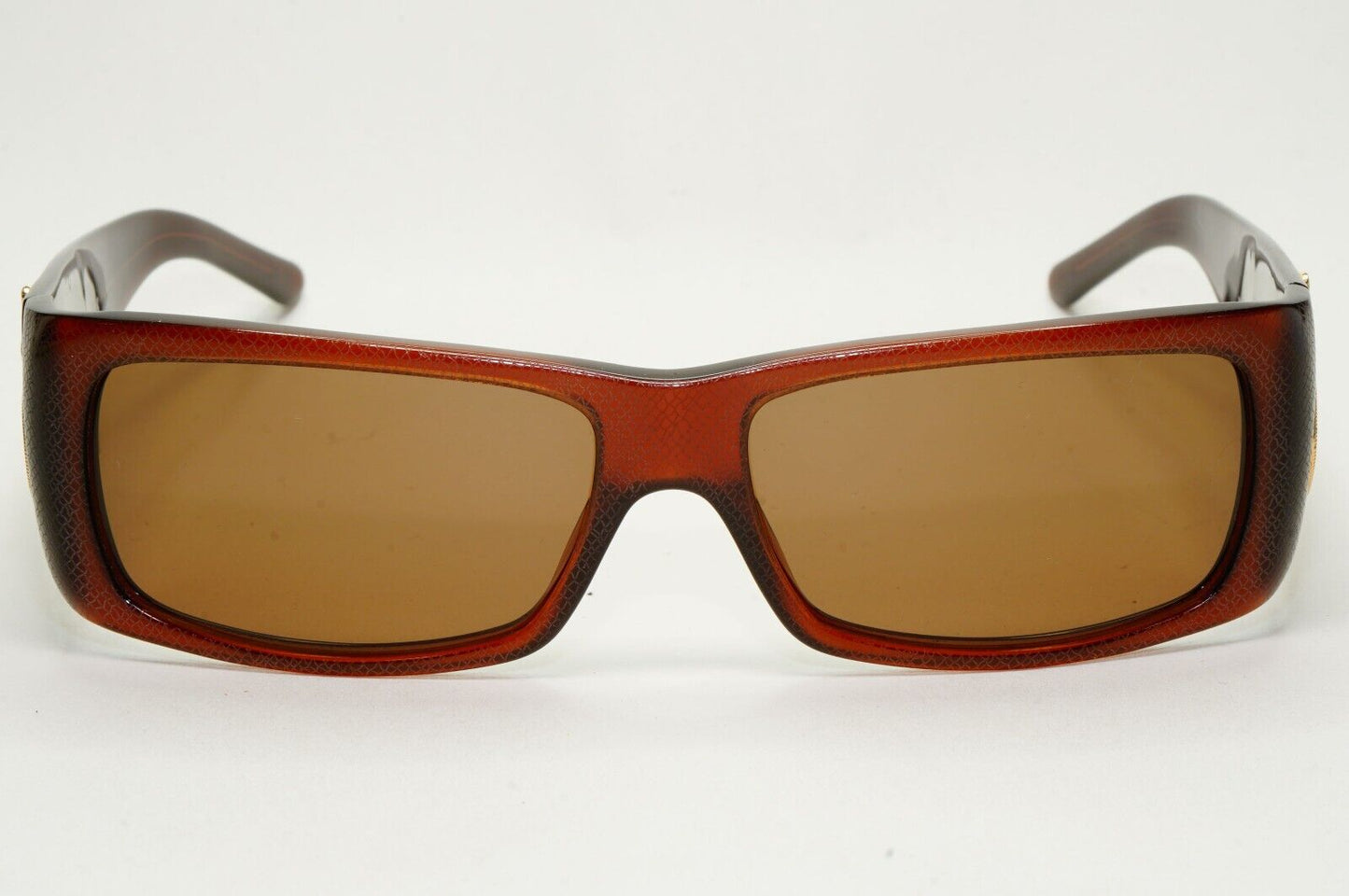 Prada Sunglasses 2007 Vintage Brown Saffiano Crest PR11HS SPR 11H 7JY-8C1 061024