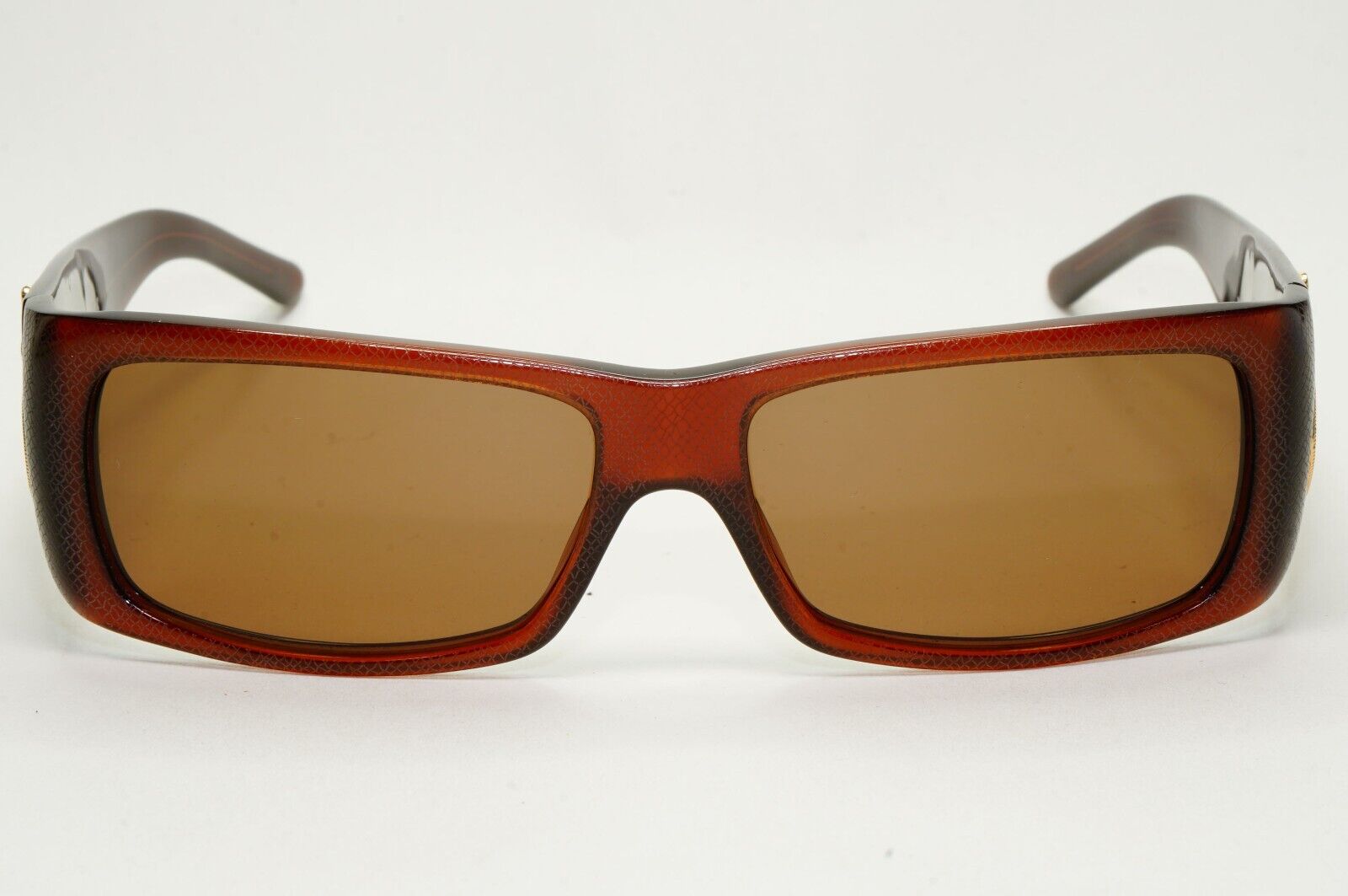 Prada Sunglasses 2007 Vintage Brown Saffiano Crest PR11HS SPR 11H 7JY-8C1 061024