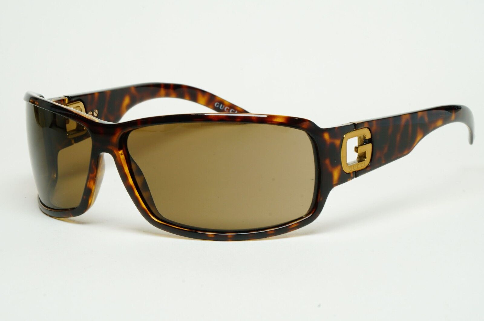 Gucci Sunglasses 2004 Vintage Brown Tortoise Wrap Retro GG 1583/S V086J 050225