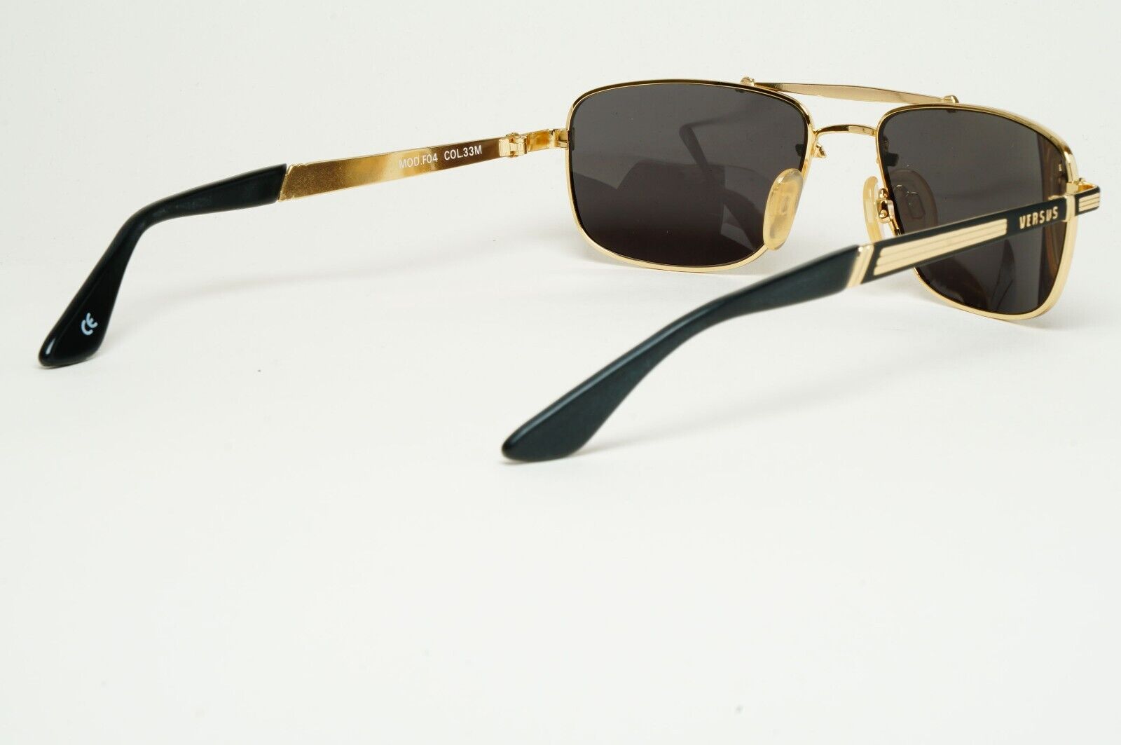 Versus Sunglasses 1996 by Gianni Versace Vintage Navigator Gold MOD F04 COL 33M