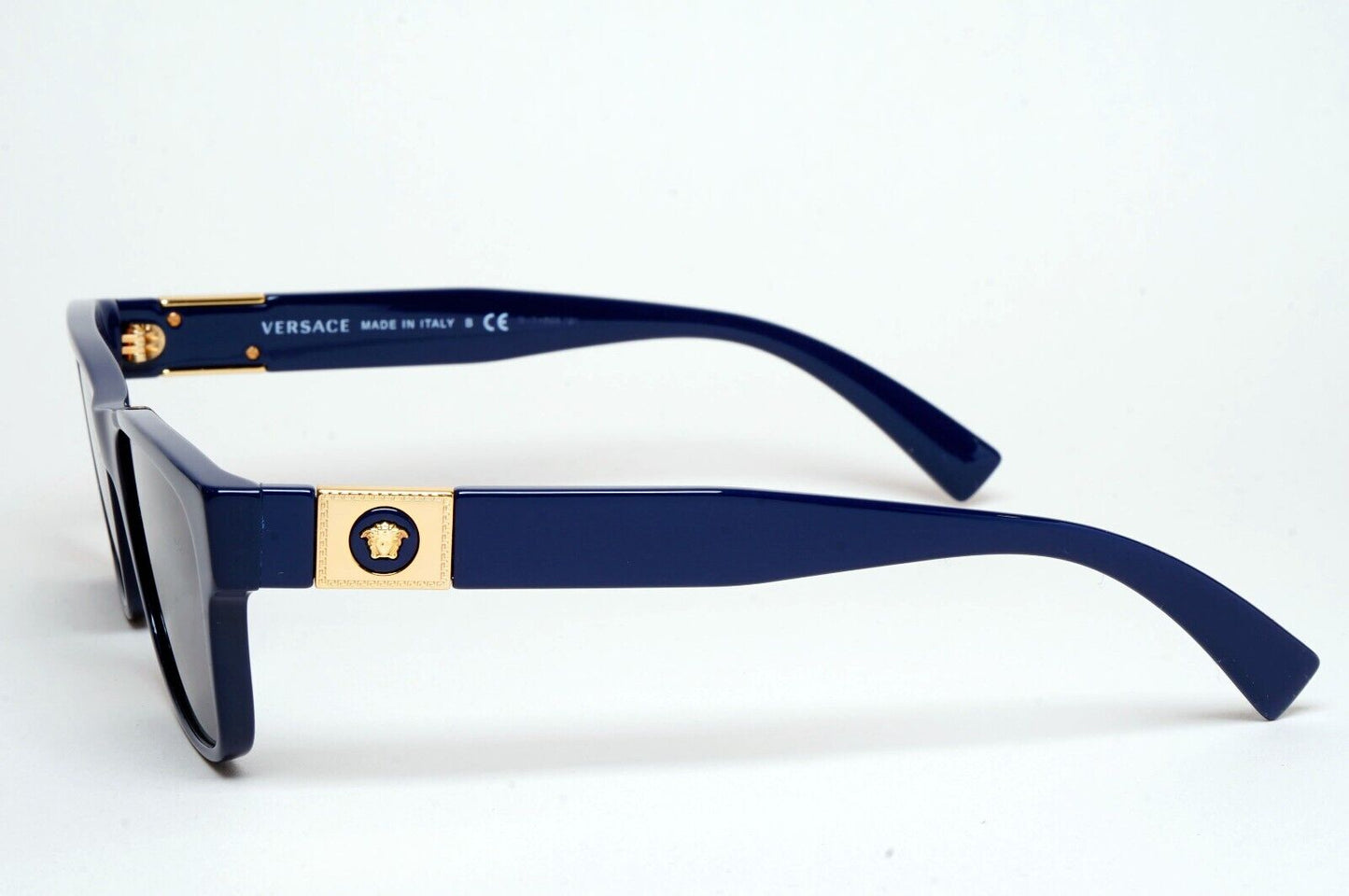 Versace Sunglasses Dark Blue Gold Medusa Square Rectangle MOD VE 3295 5342 54mm