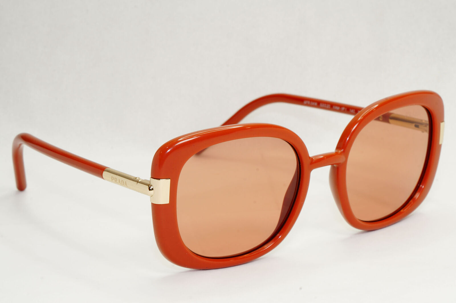 Prada Sunglasses Brown Square Gold PR04WS SPR 04W VAM-1P1 53mm