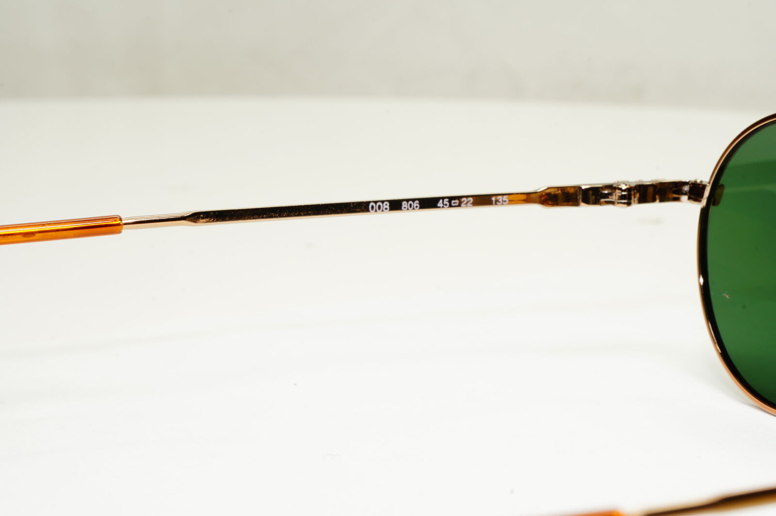 Emporio Armani Sunglasses 1997 Vintage Round Small Gold Green Eagle 008-S 806