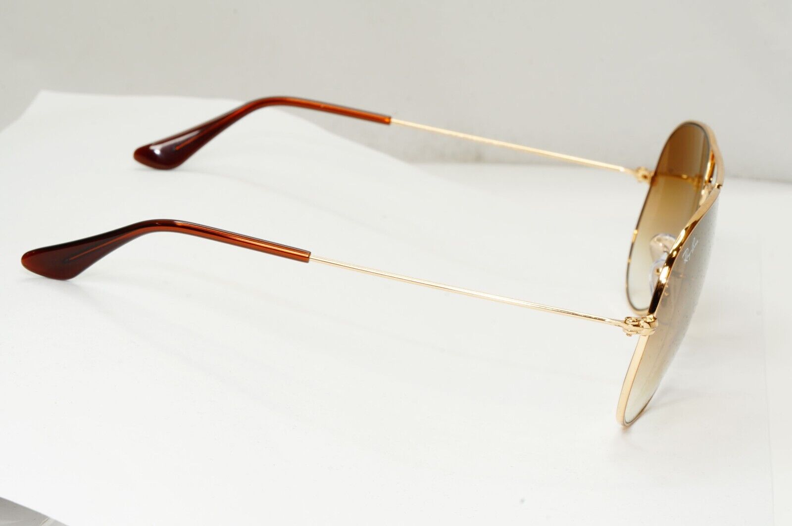 Ray-Ban Sunglasses Aviator Gold Brown Gradient Pilot Metal RB 3025 001/51 58mm