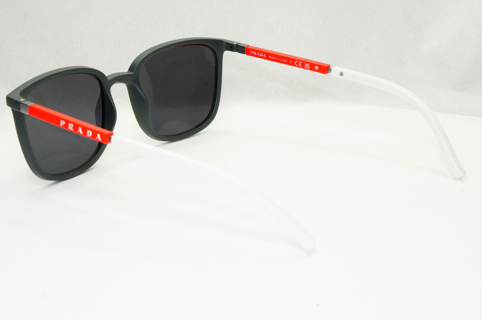 Prada Sunglasses Black Red White Square PS05NV VPS 05N UFK-1O1 54mm