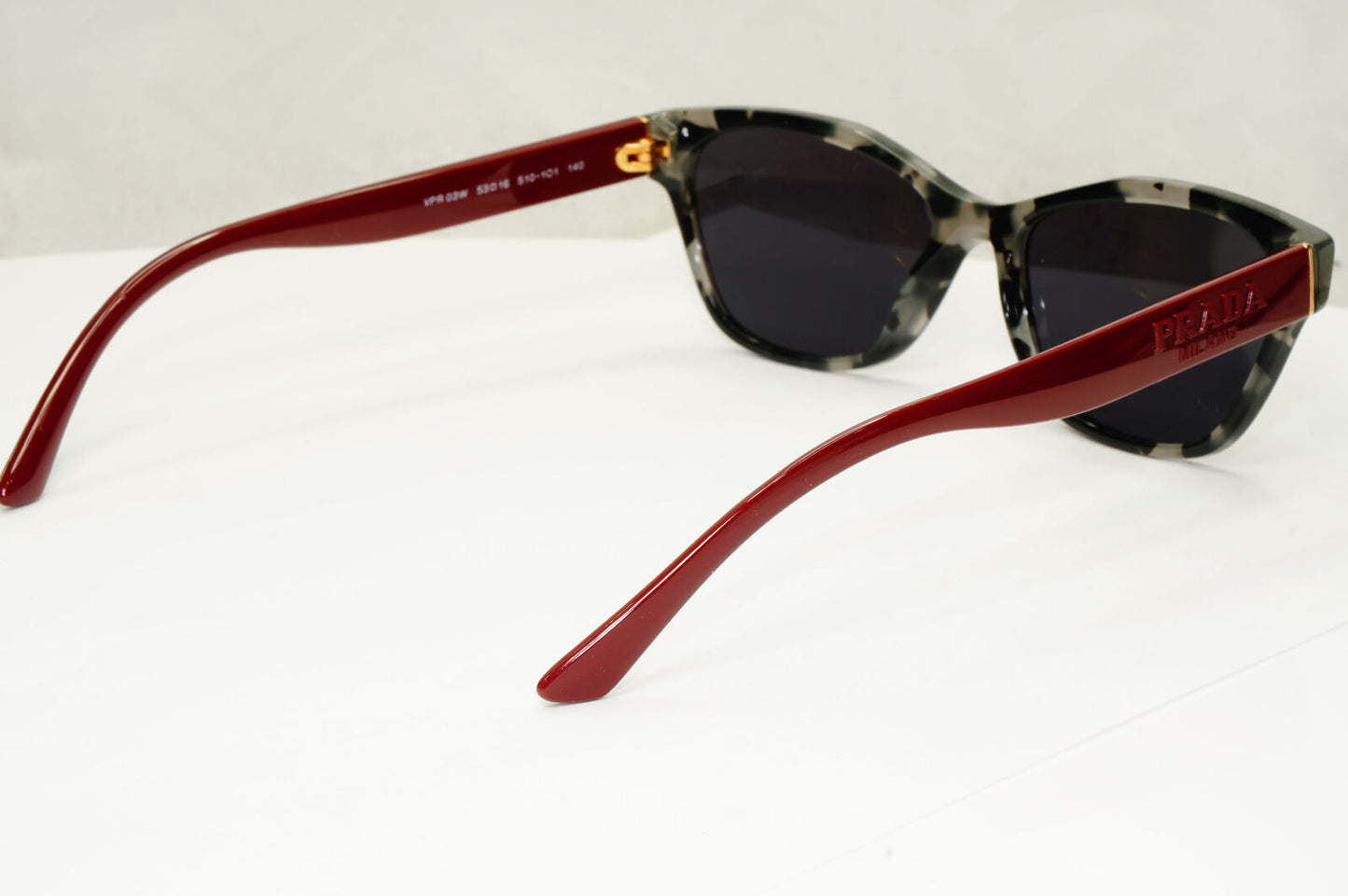 Prada Sunglasses Black Burgundy Red Tortoise PR03WV VPR 03W 510-1O1 180323