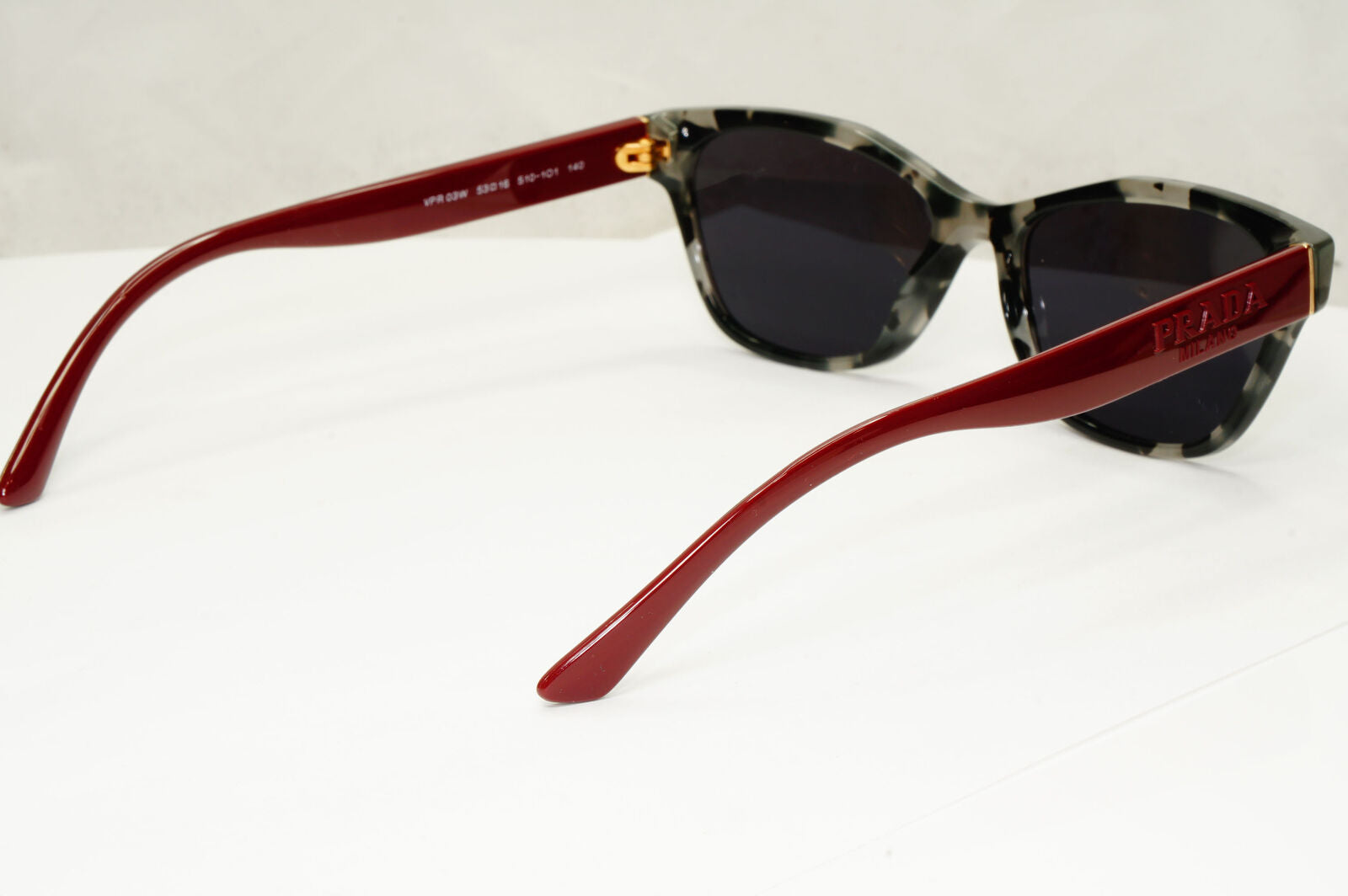 Prada Sunglasses Black Burgundy Red Tortoise PR03WV VPR 03W 510-1O1 180323