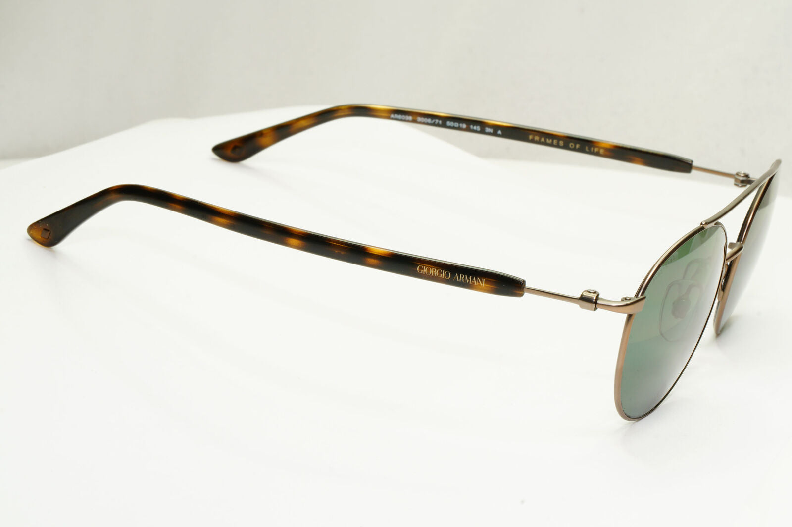 Giorgio Armani Sunglasses Frames of Life Brown Green Small AR6038 3006/71 141122