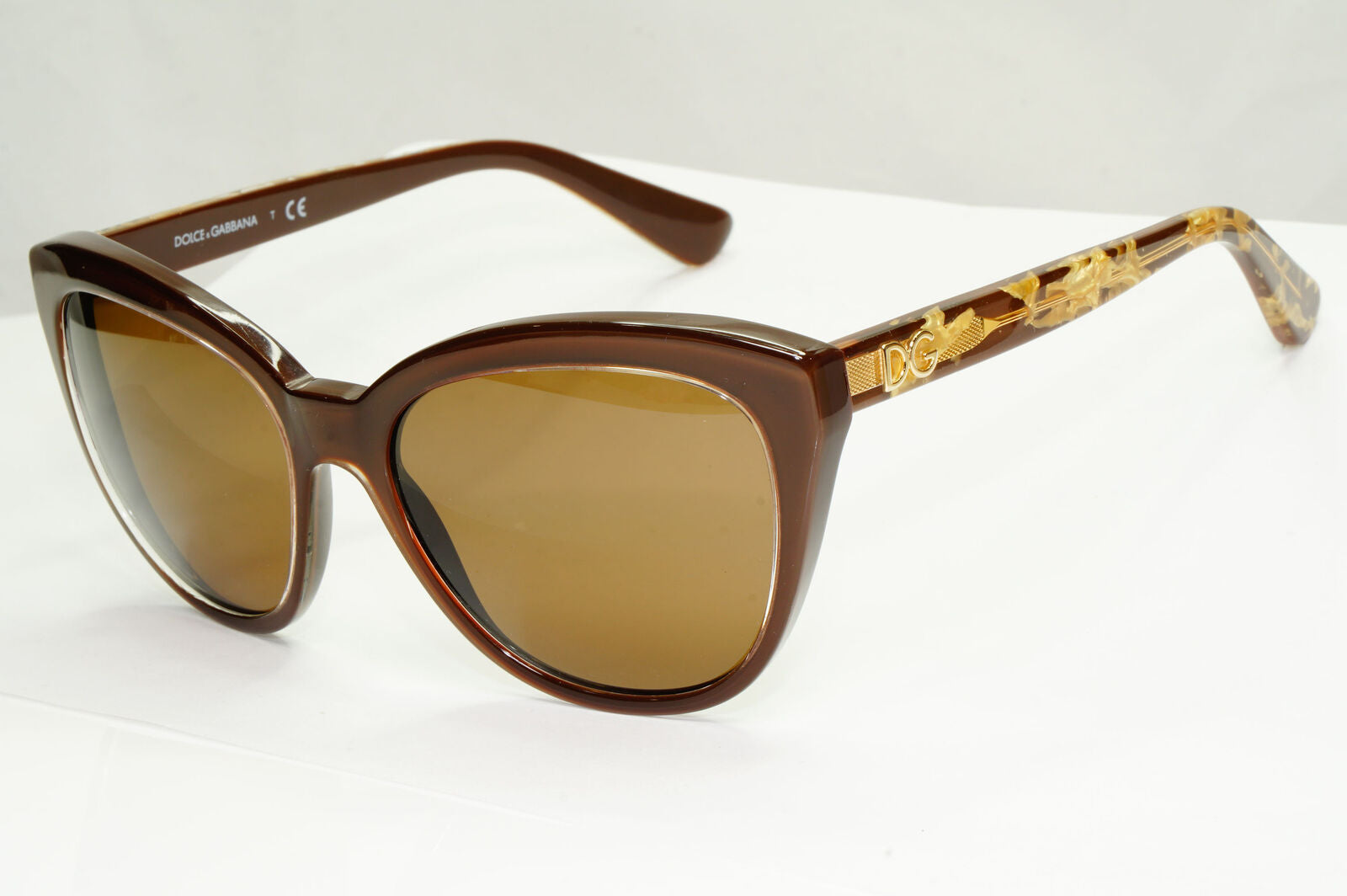 Dolce & Gabbana 2015 Sunglasses Gold Leaf Brown Square DG 4250 2918/13 151222
