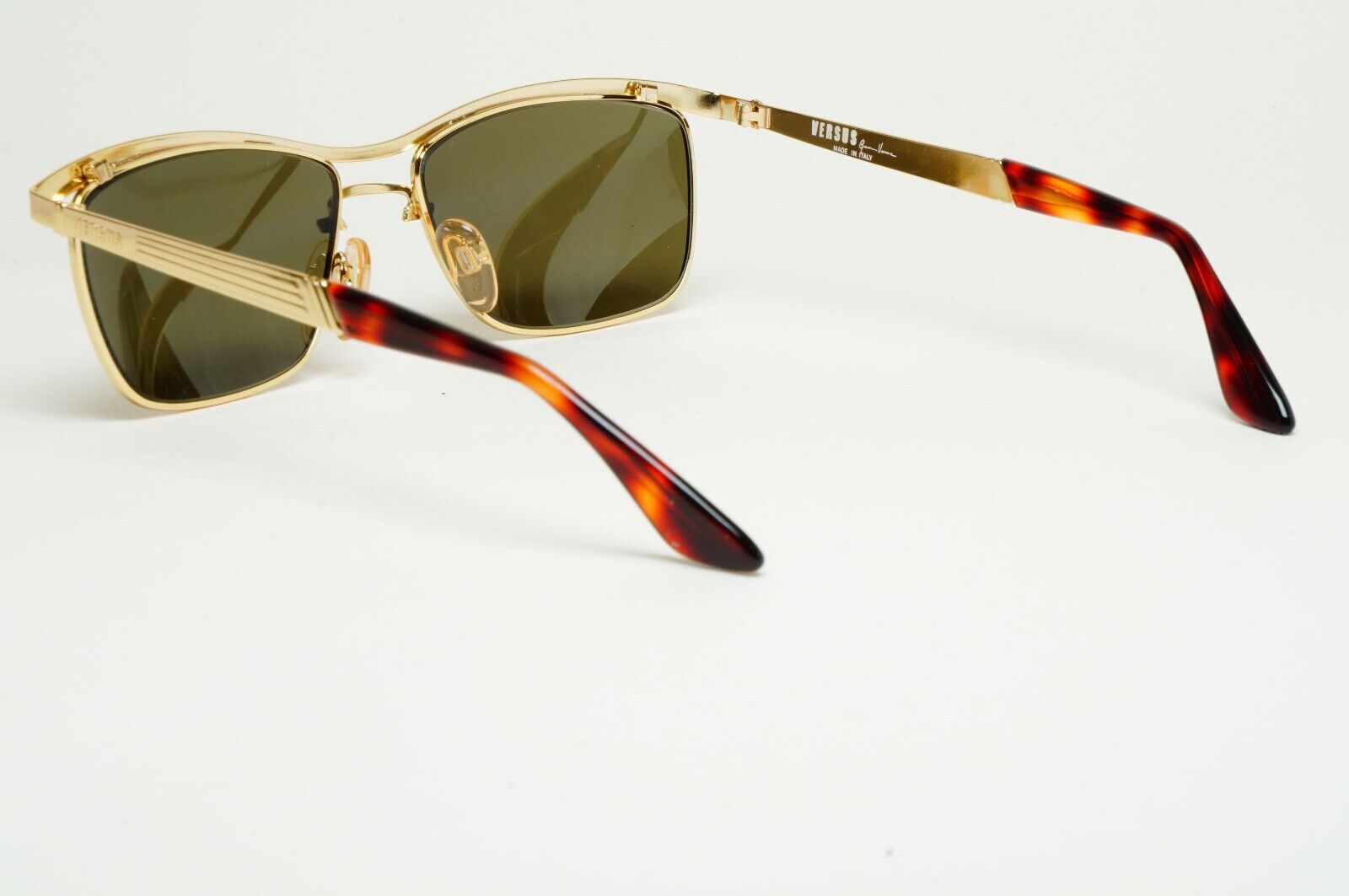 Versus Sunglasses 1996 by Gianni Versace Vintage Gold Brown MOD F02 COL 030