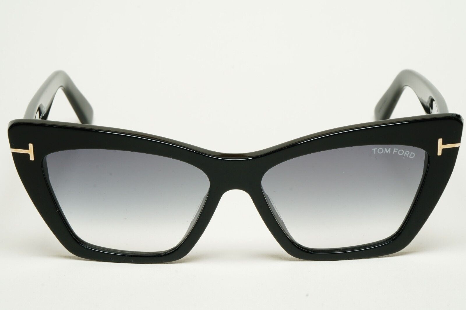 Tom Ford Sunglasses Wyatt Black Grey Gradient Thick Cat Eye FT0871 TF 871 01B