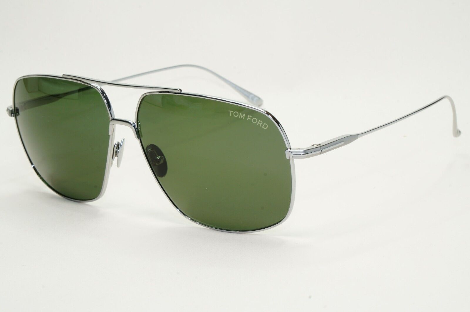 Tom Ford Sunglasses John-02 Titanium Silver Palladium Green FT0746 TF 746 16N