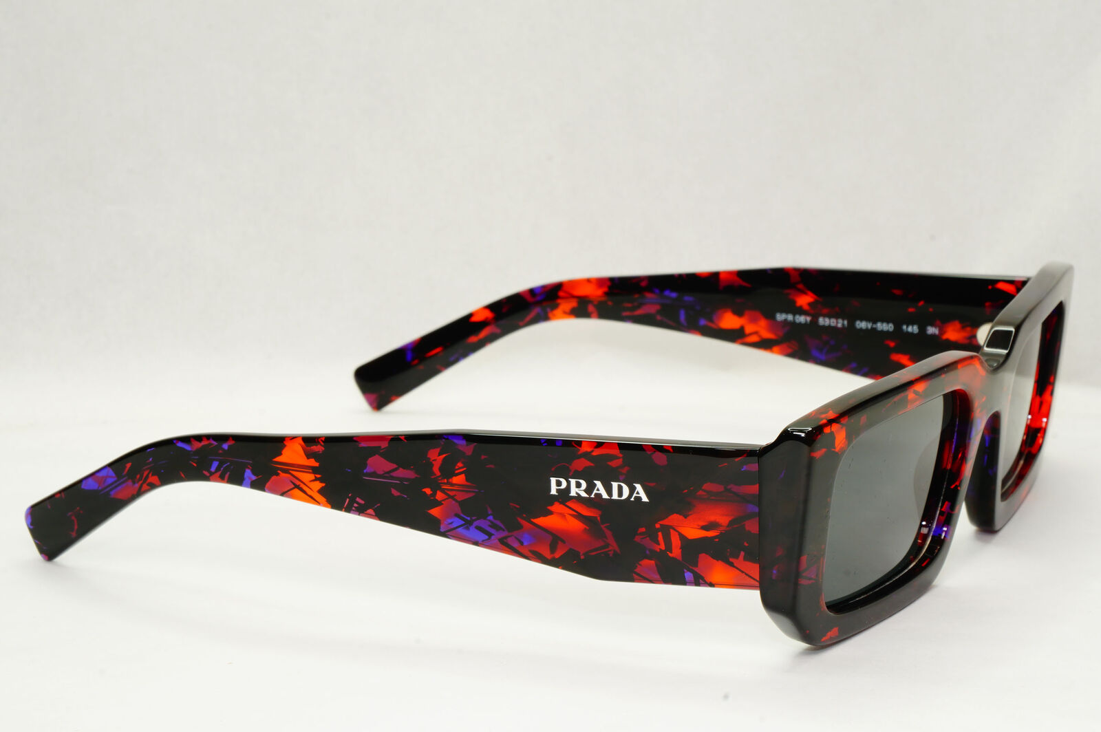 Prada Sunglasses Symbole Black Orange Blue Grey Square PR06YS SPR 06Y 06V-5S0