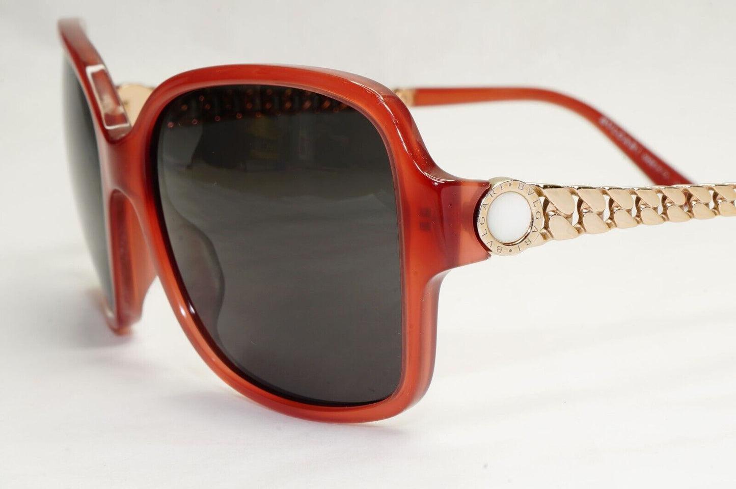 Bvlgari Sunglasses 2010 Vintage Gold Chain Mauve Brown 8125-H 5265/13 180324