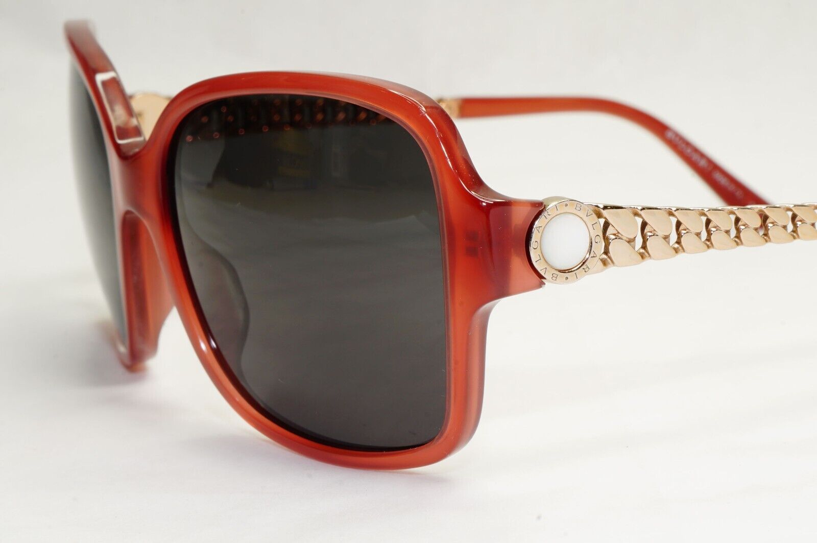 Bvlgari Sunglasses 2010 Vintage Gold Chain Mauve Brown 8125-H 5265/13 180324