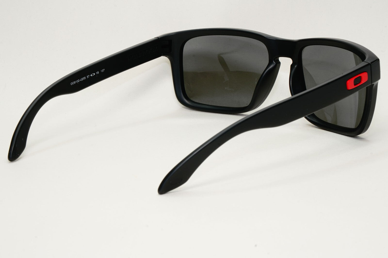 Oakley Sunglasses Holbrook Black Matte Grey Prizm Square Red OO 9102 U2 57mm [a]