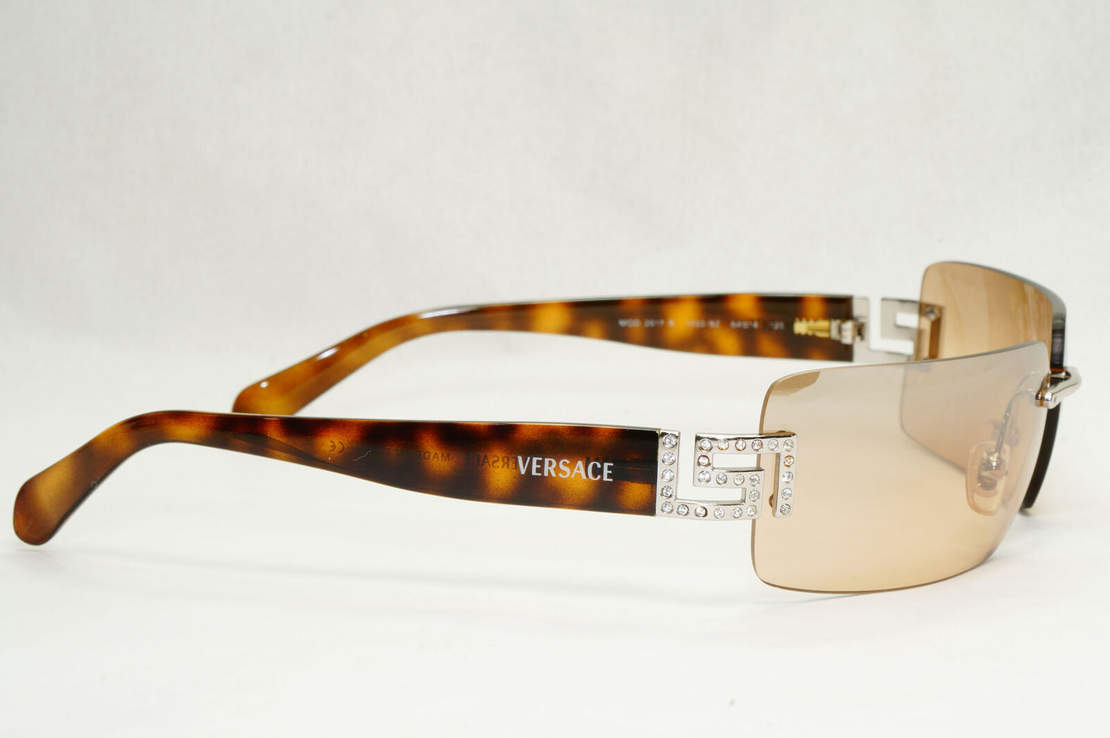 Versace Sunglasses 2004 Vintage Rimless Brown Mirrored MOD 2017-B 1000/8Z 210124