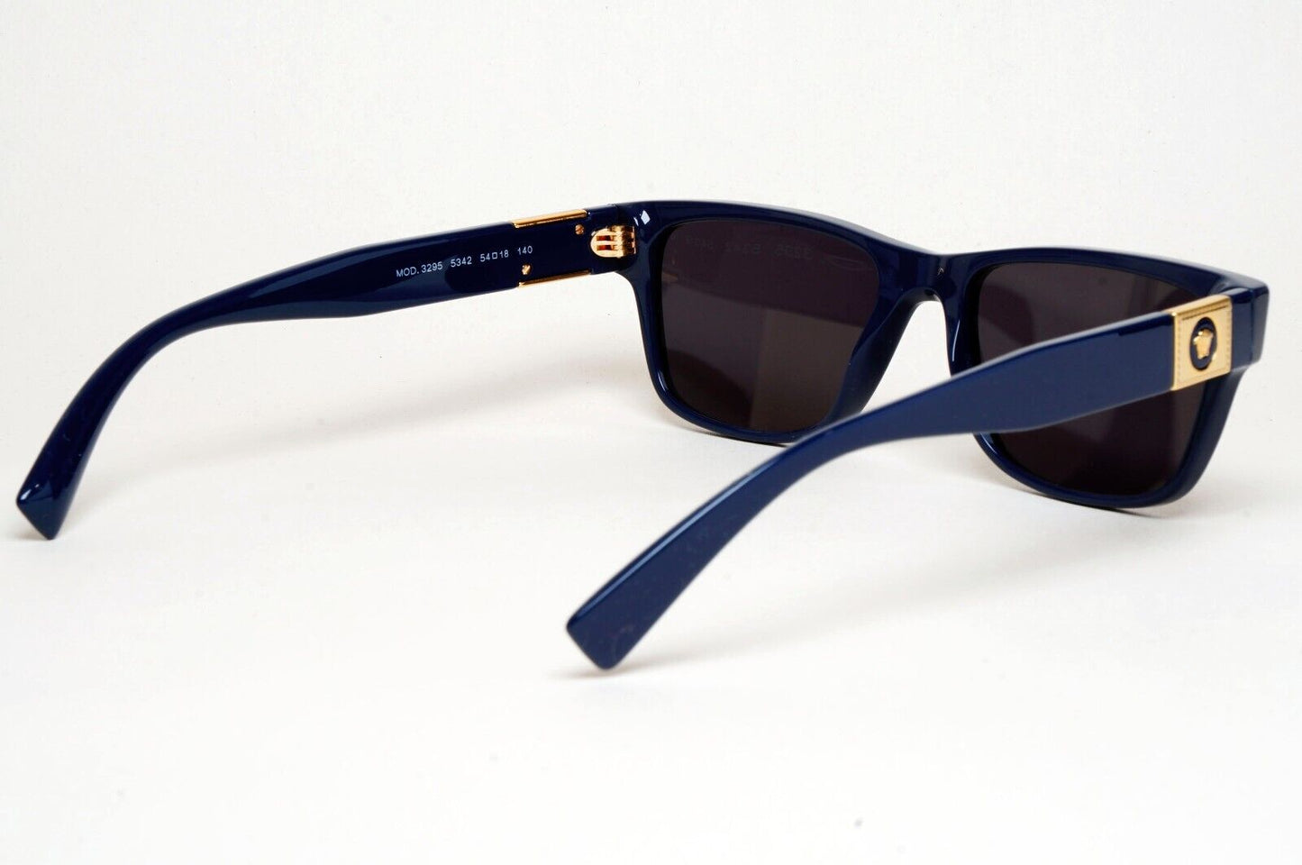Versace Sunglasses Dark Blue Gold Medusa Square Rectangle MOD VE 3295 5342 54mm