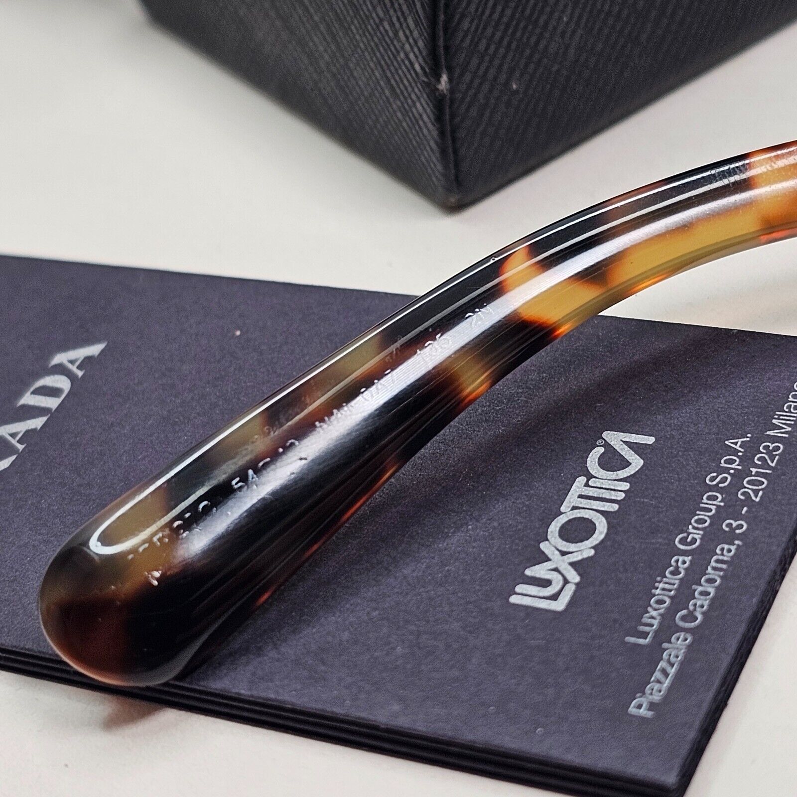 Prada Sunglasses Baroque Swirl Square Black Brown PR27OS SPR 27O NAI-0A7 081124