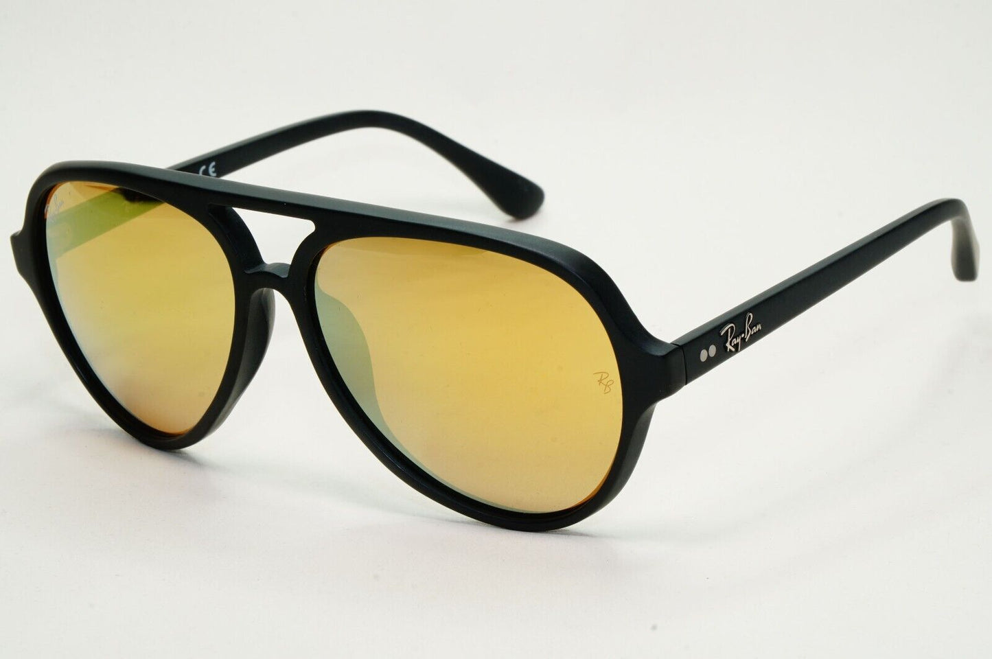 Ray-Ban Sunglasses 2010 Vintage CATS 5000 Rare Black Gold RB 4125-F 901S/93