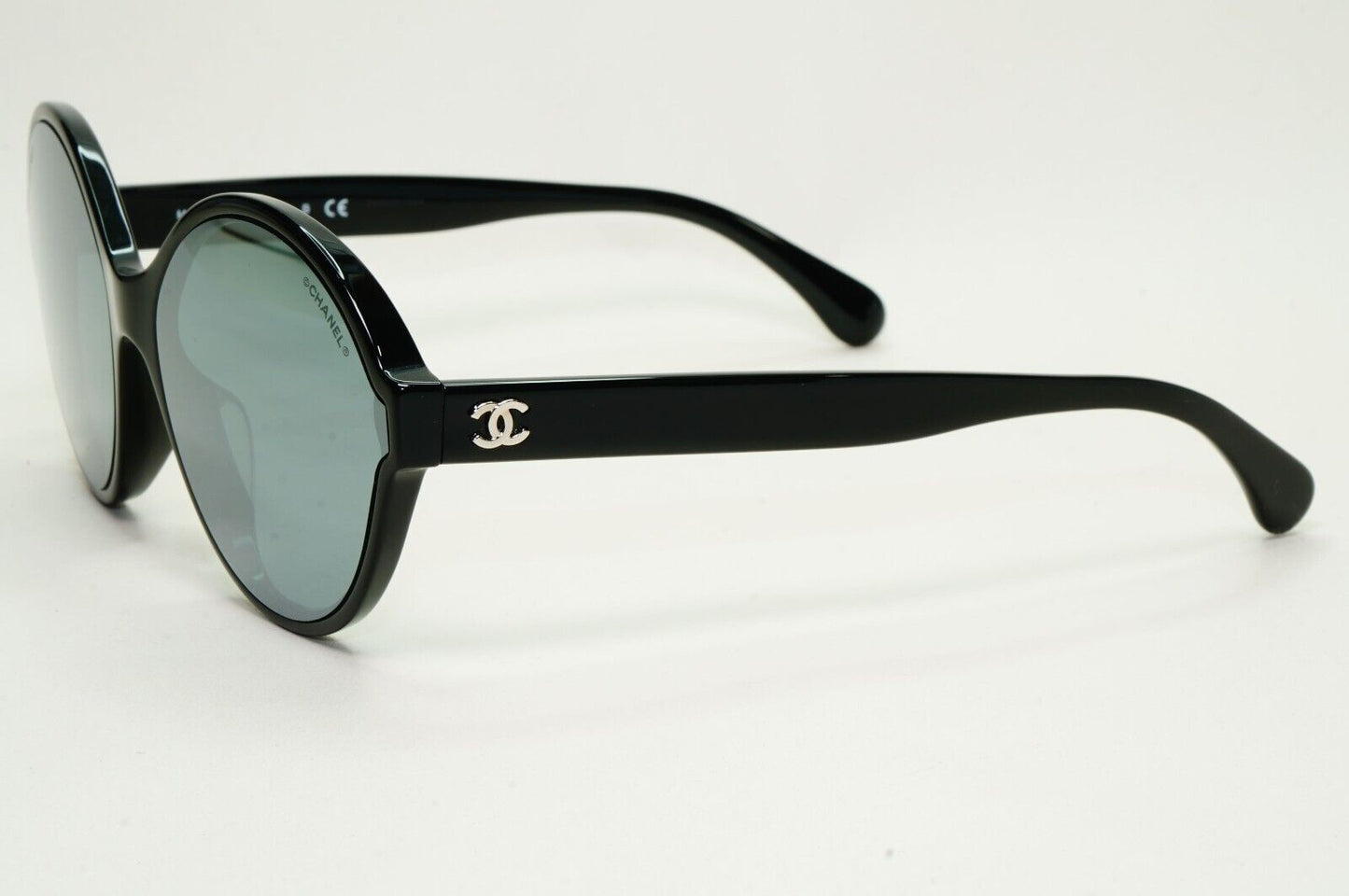 Chanel Sunglasses Black Grey Mirrored Silver Round 5387-A c.501/6G 58mm