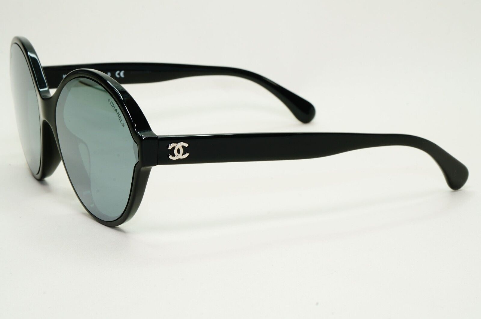 Chanel Sunglasses Black Grey Mirrored Silver Round 5387-A c.501/6G 58mm