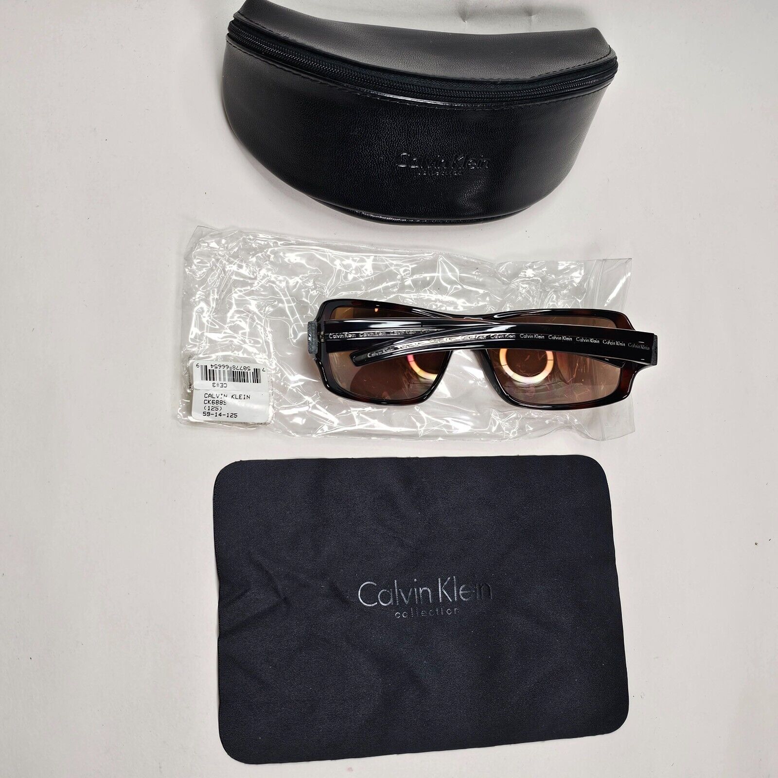 Calvin Klein Sunglasses 2005 Vintage Brown Tortoise Rectangle 688S 125 121124