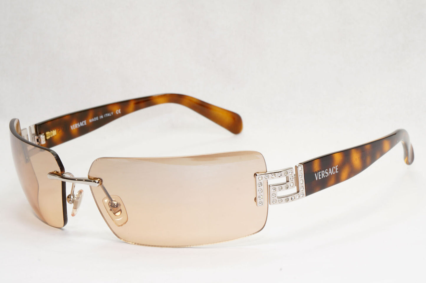 Versace Sunglasses 2004 Vintage Rimless Brown Mirrored MOD 2017-B 1000/8Z 210124