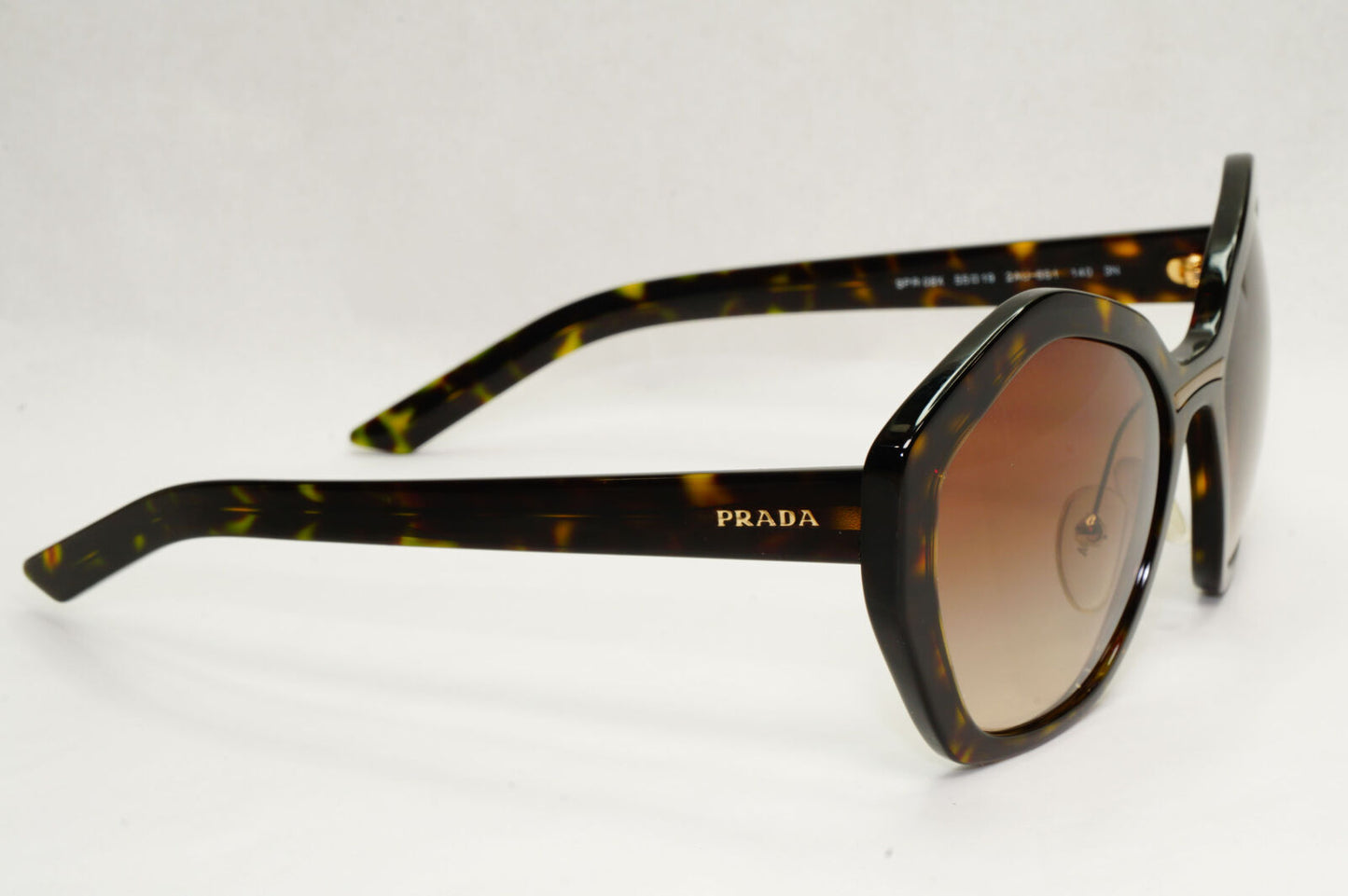 Prada Sunglasses Brown Tortoise Angular Gradient PR08XS SPR 08X 2AU-6S1 58mm