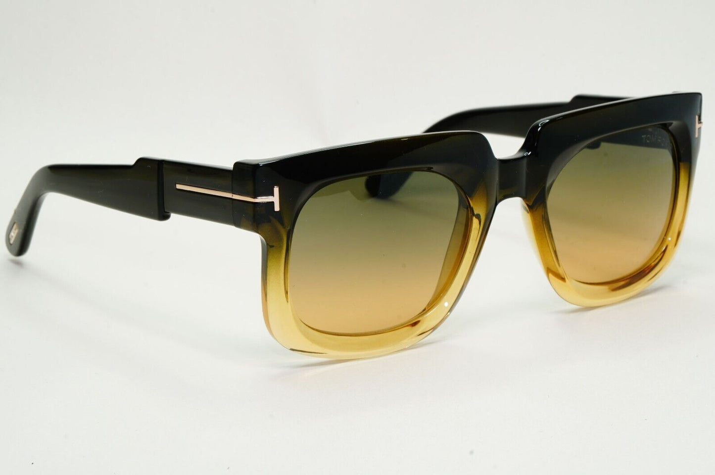 Tom Ford Sunglasses Christian Black Brown Honey Square FT0729 TF 729 96P 53mm