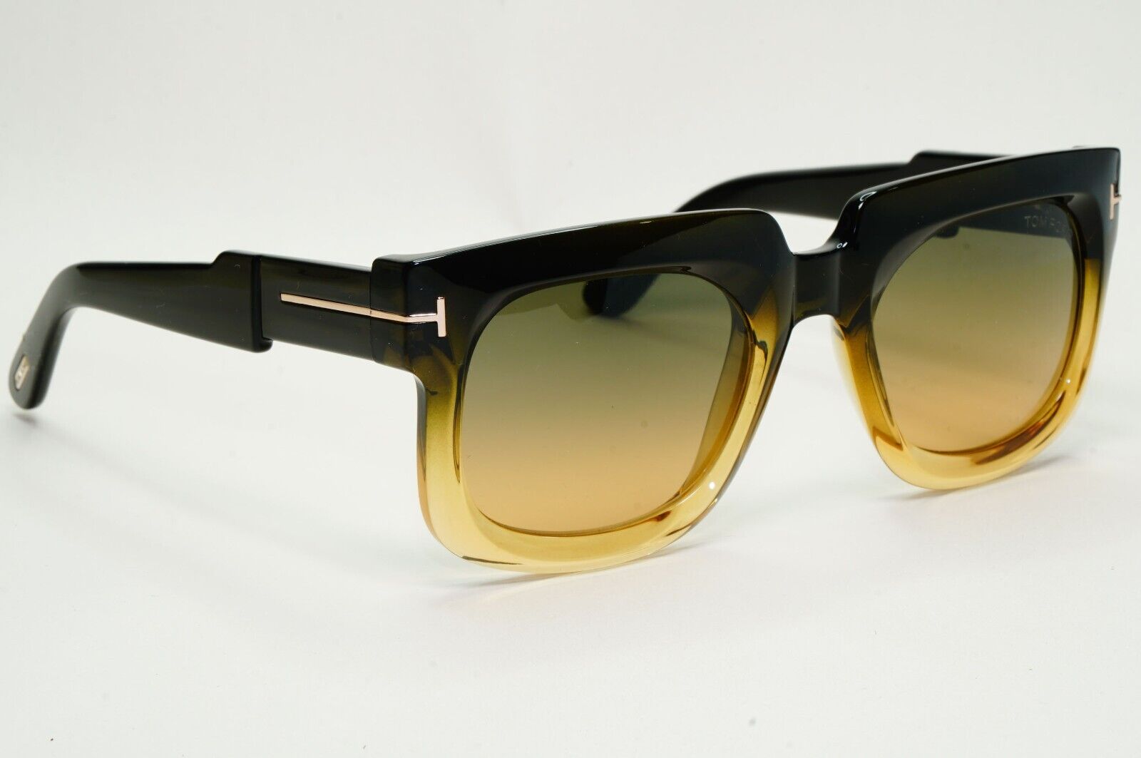 Tom Ford Sunglasses Christian Black Brown Honey Square FT0729 TF 729 96P 53mm