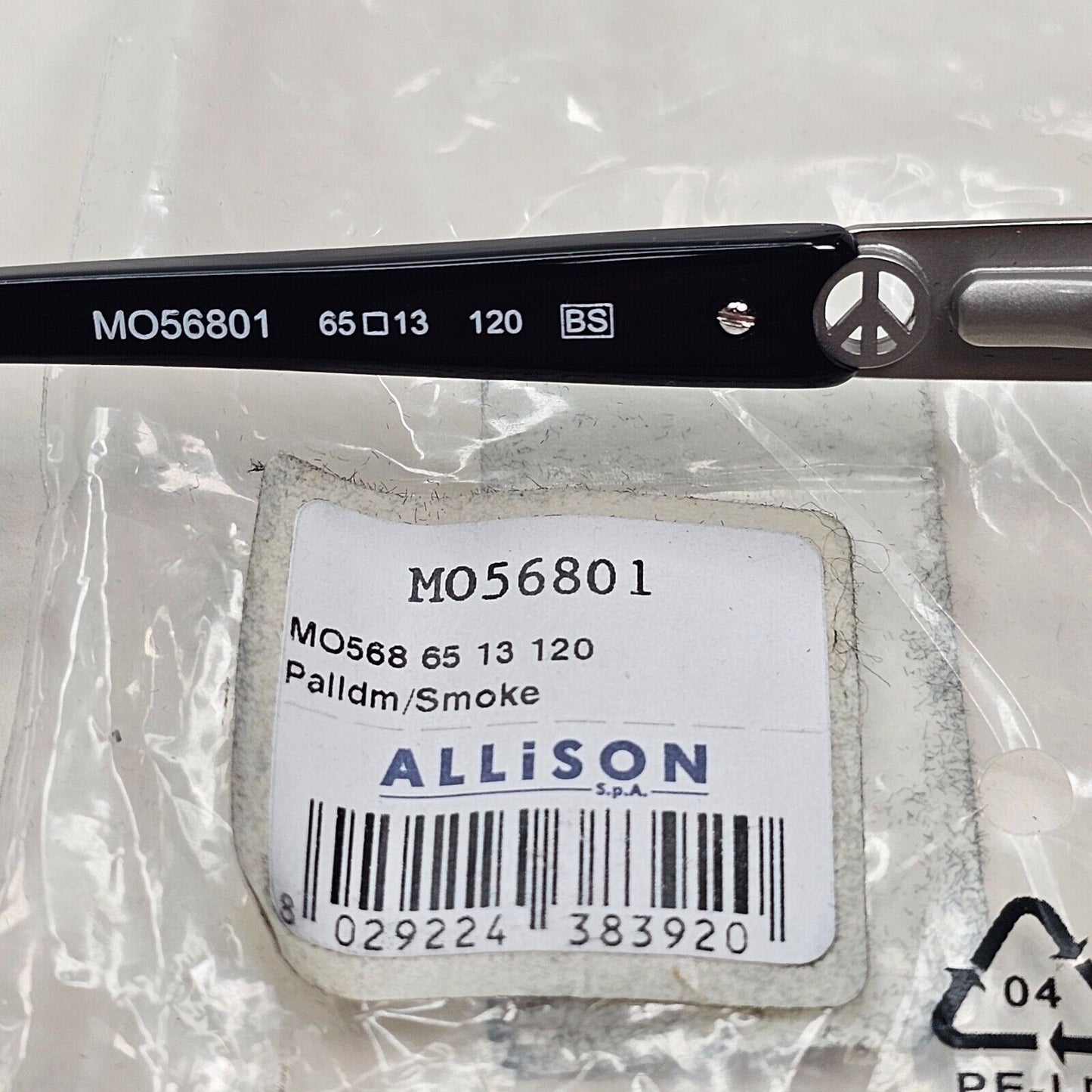 Moschino Sunglasses 2005 Vintage Silver Matte Black Wrap Square MO568 01 101124