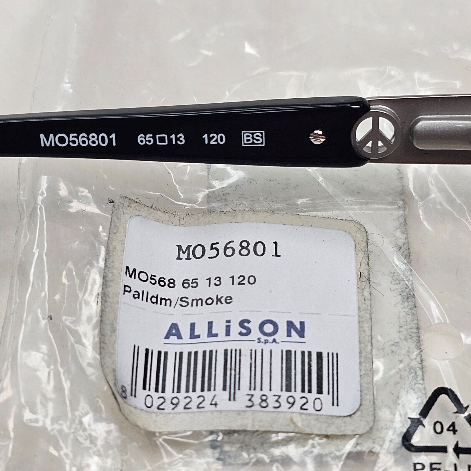 Moschino Sunglasses 2005 Vintage Silver Matte Black Wrap Square MO568 01 101124