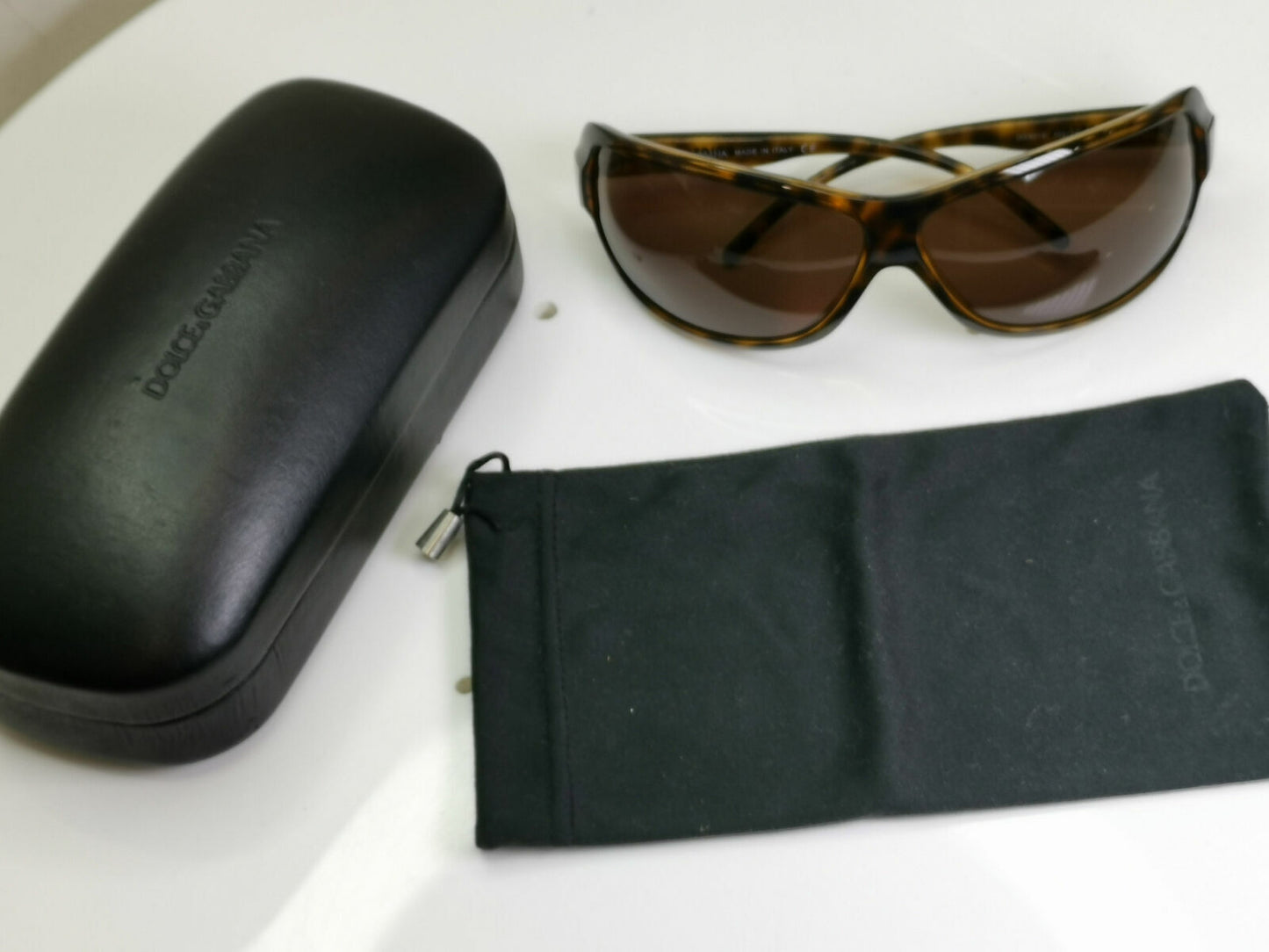 Dolce & Gabbana Brown Wrap Large Sunglasses Havana Womens D&G 6019 502/73 29231