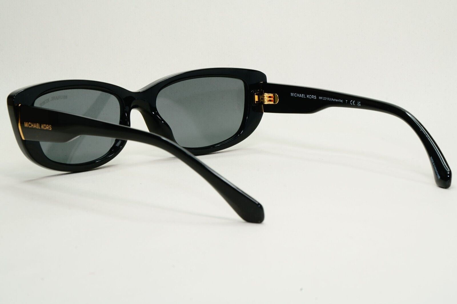 Michael Kors Sunglasses Asheville Black Glossy Grey Rectangle MK 2210U 3005/87