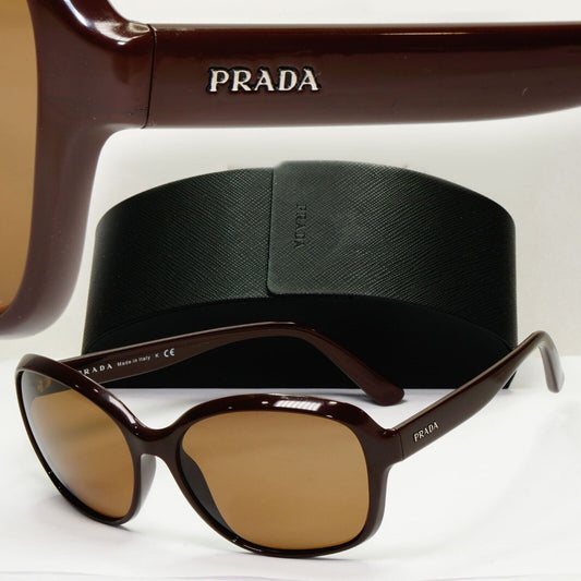 Prada Sunglasses 2014 Dark Brown Square Large PR18QS SPR 18Q DHO-0A6 111223