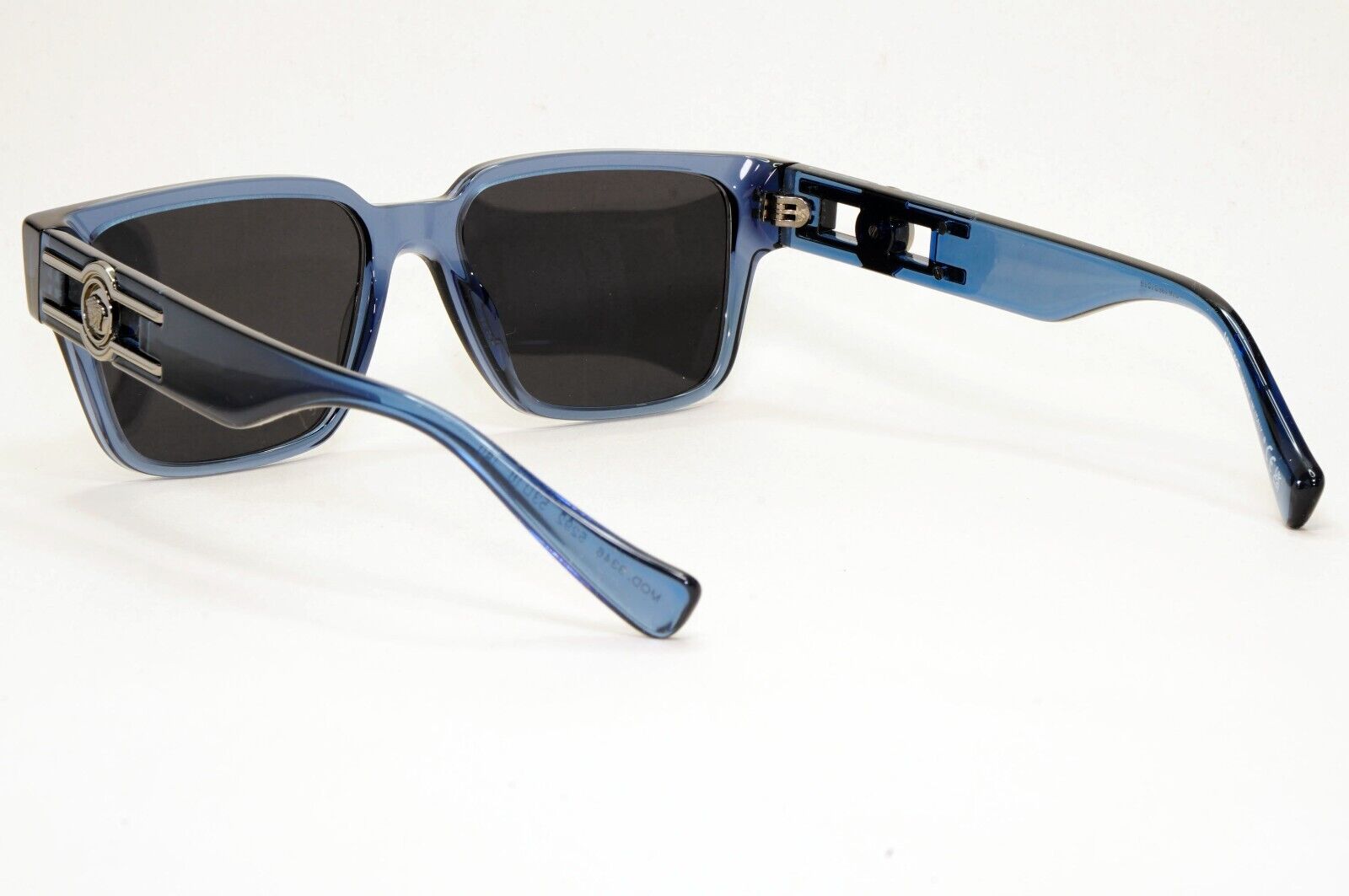 Versace Sunglasses Black Blue Transparent Square Medusa MOD VE 3346 5292 53mm