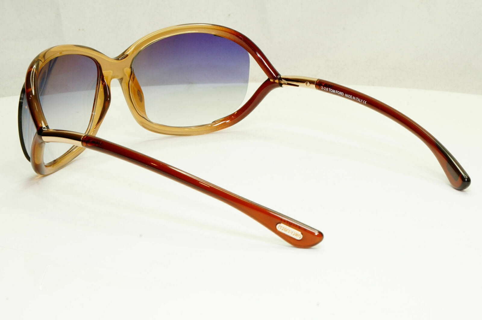 Tom Ford Jennifer Sunglasses Blue Gradient Brown Honey Gold TF8 45P FT 0008