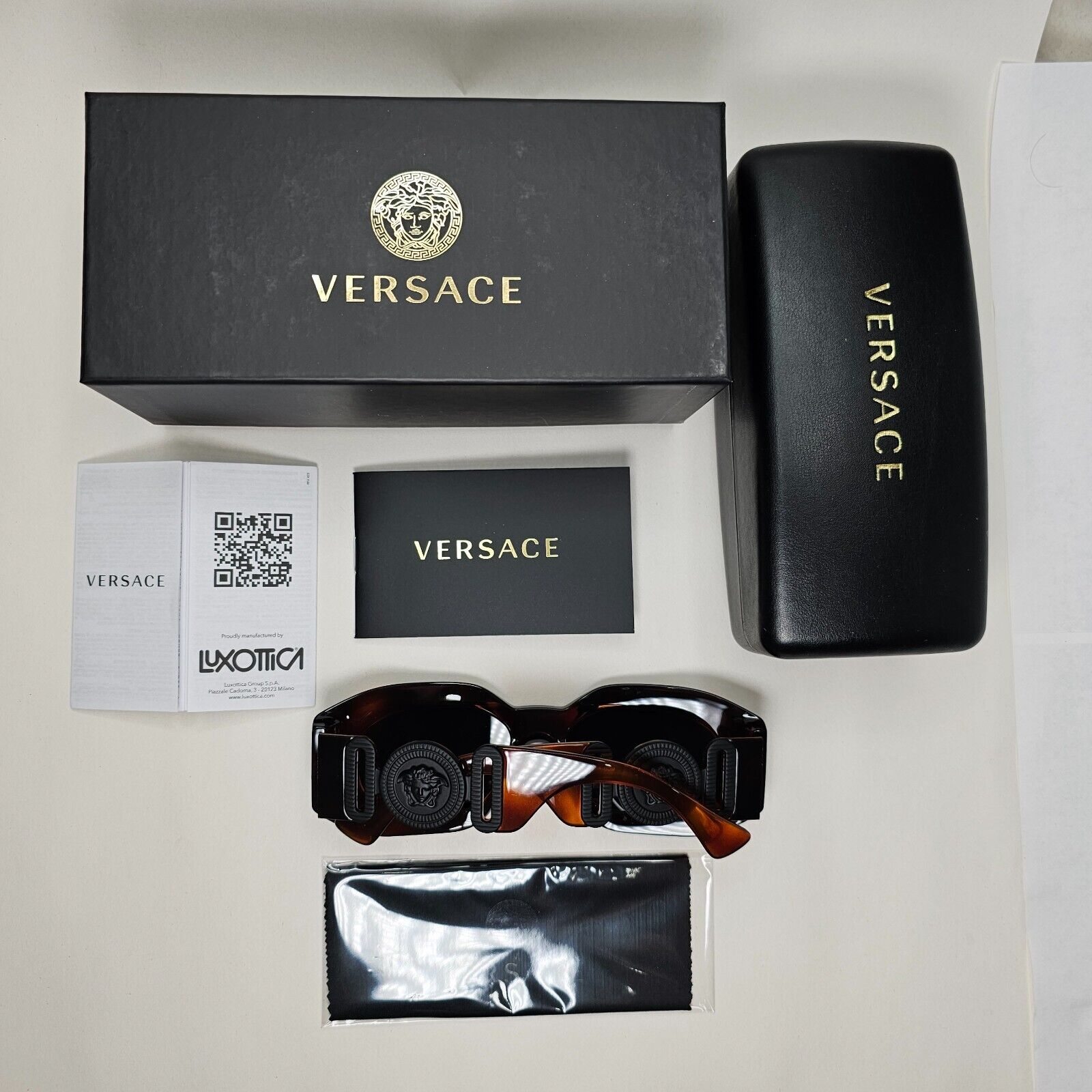 Versace Sunglasses Havana Brown Black Medusa Unisex Biggie MOD VE 4425-U 5217/87