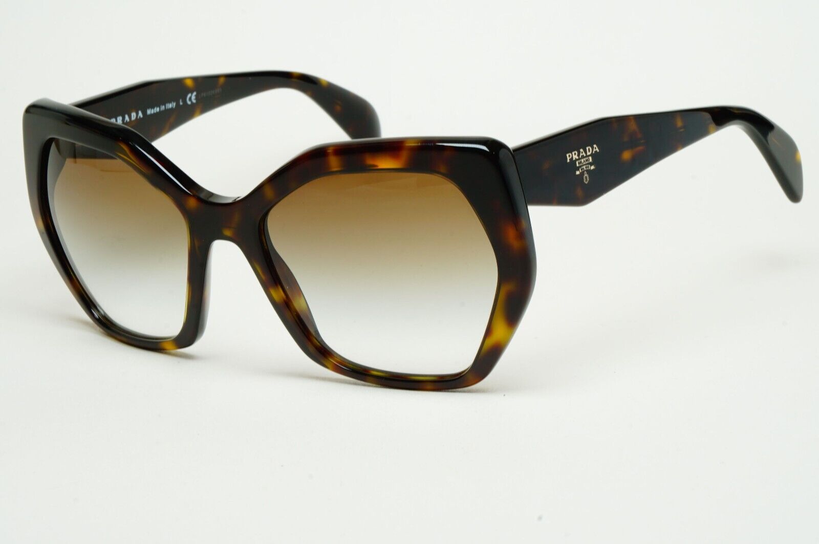 Prada Sunglasses Hexagonal Brown Tortoise Square PR16RS SPR 16R 2AU-4M0 56mm