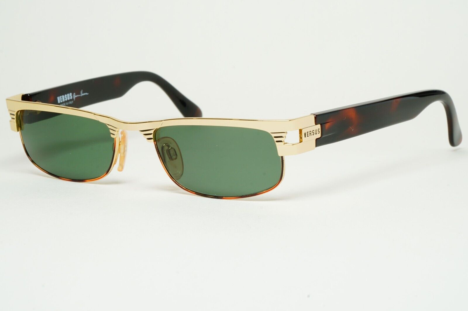 Versus Sunglasses 1996 by Gianni Versace Vintage Gold Green MOD F26 COL 36M