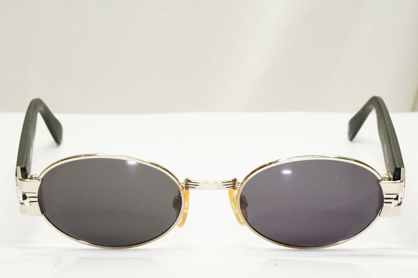 Versus 1996 by Gianni Versace Vintage Silver Black Sunglasses MOD F30 COL 12M