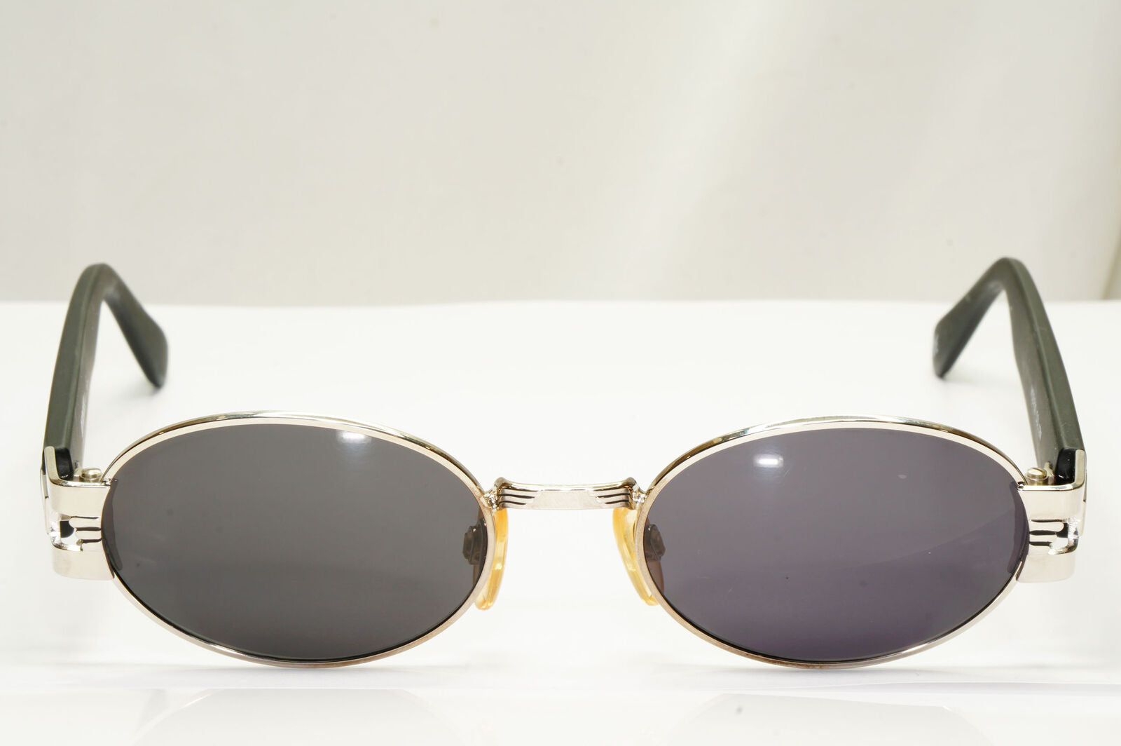 Versus 1996 by Gianni Versace Vintage Silver Black Sunglasses MOD F30 COL 12M