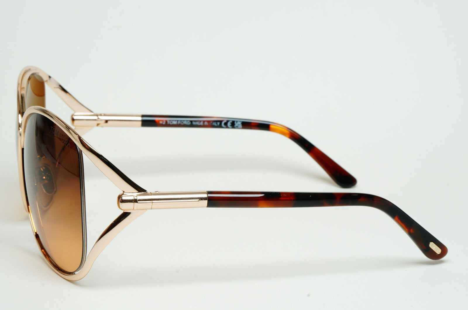 Tom Ford Sunglasses Marta Gold Brown Gradient Square FT1091 TF 1091 28F 62mm