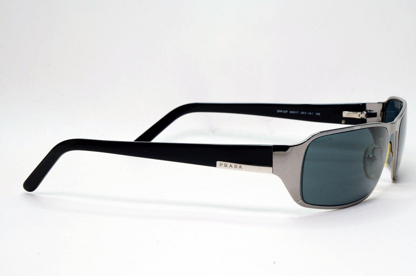 Prada Sunglasses 2006 Vintage Black Gunmetal Grey PR52FS SPR 52F 5AV-1A1 311024